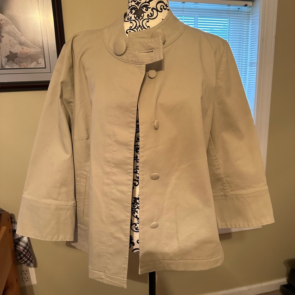 Tan short trenchcoat from Talbots